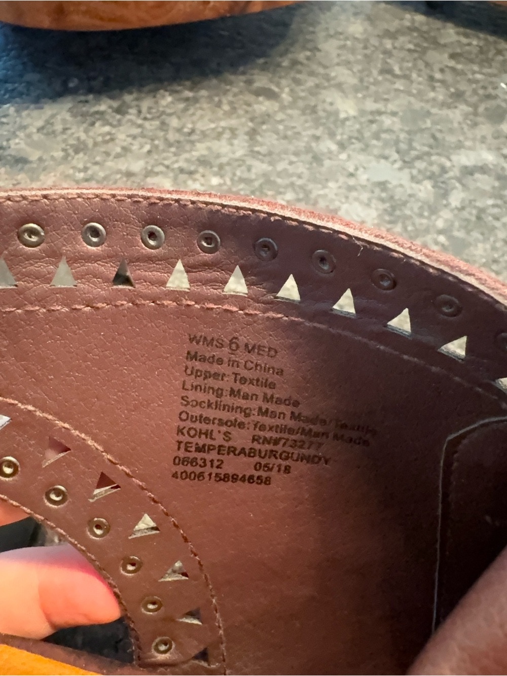Sonoma Burgundy Open-Toe Studded Block Heel Mules - Picture 5 of 6